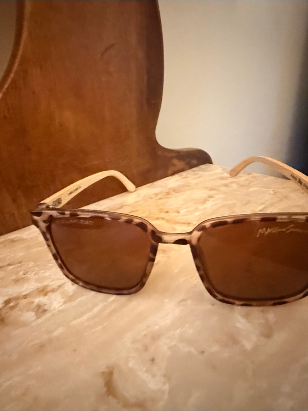 Maui and Sons Brown Tortoise Square Sunglasses